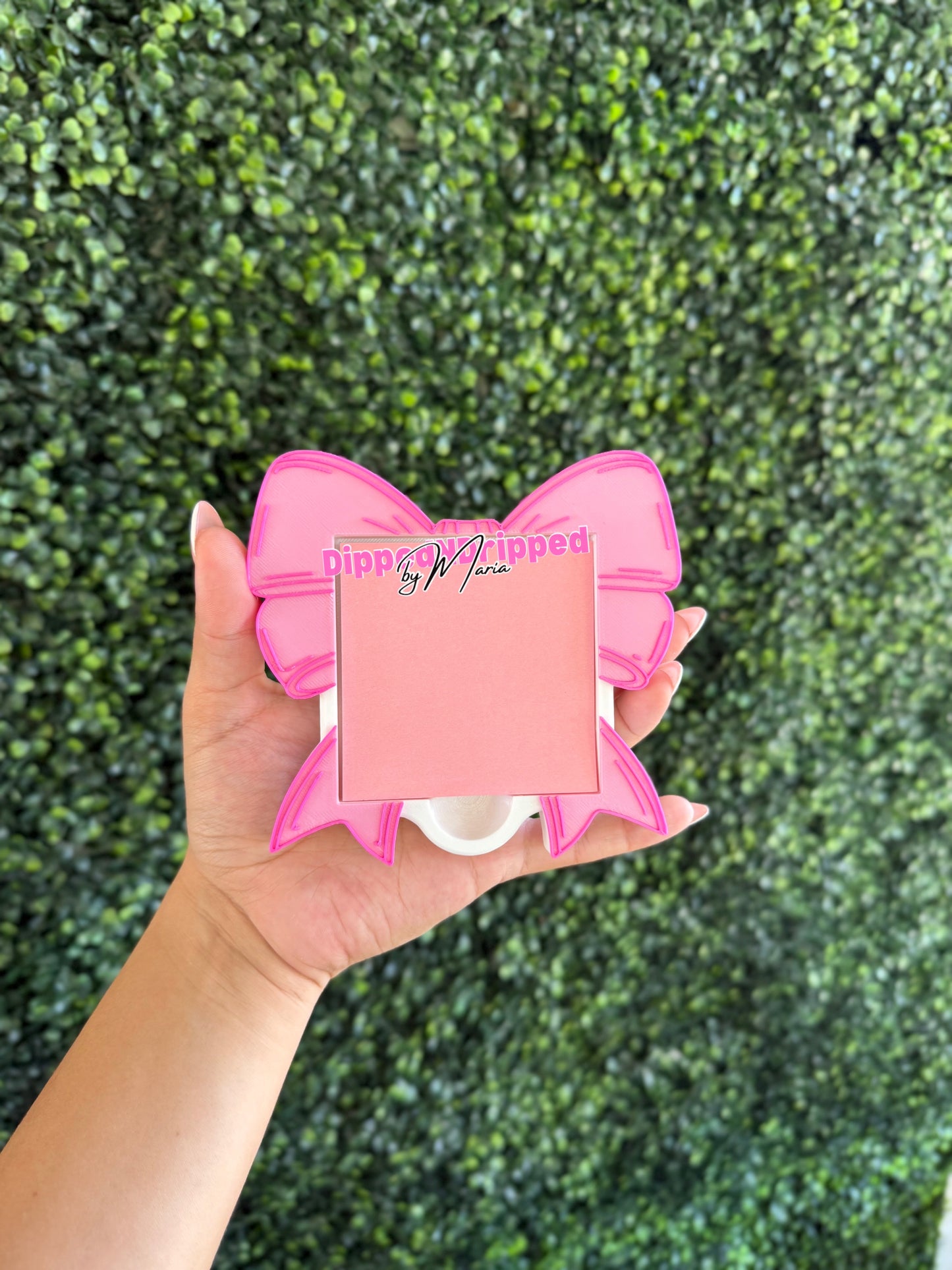 Coquette bow notepad holder