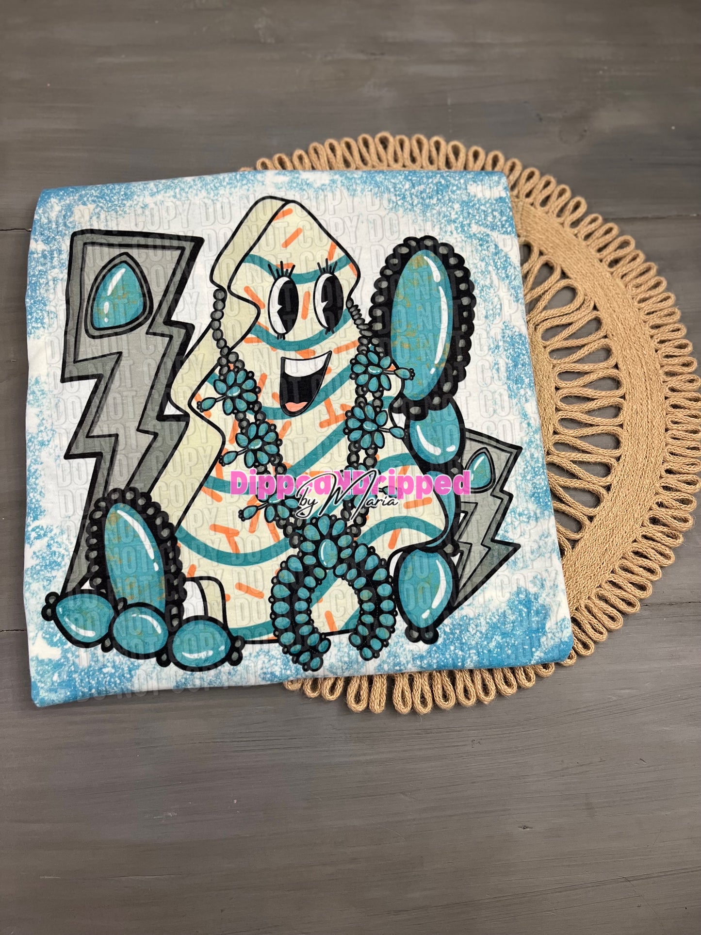 Turquoise snack tee