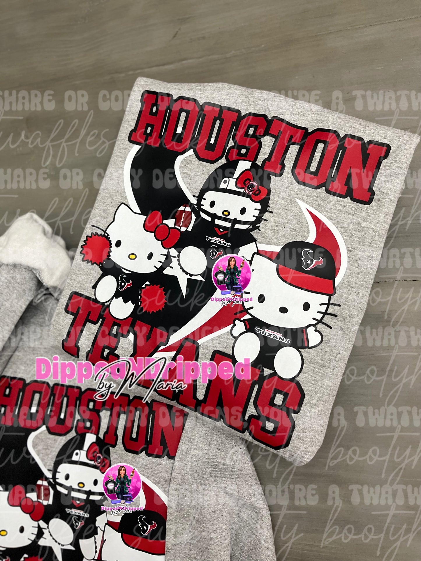 Kitty Texans sweatshirt