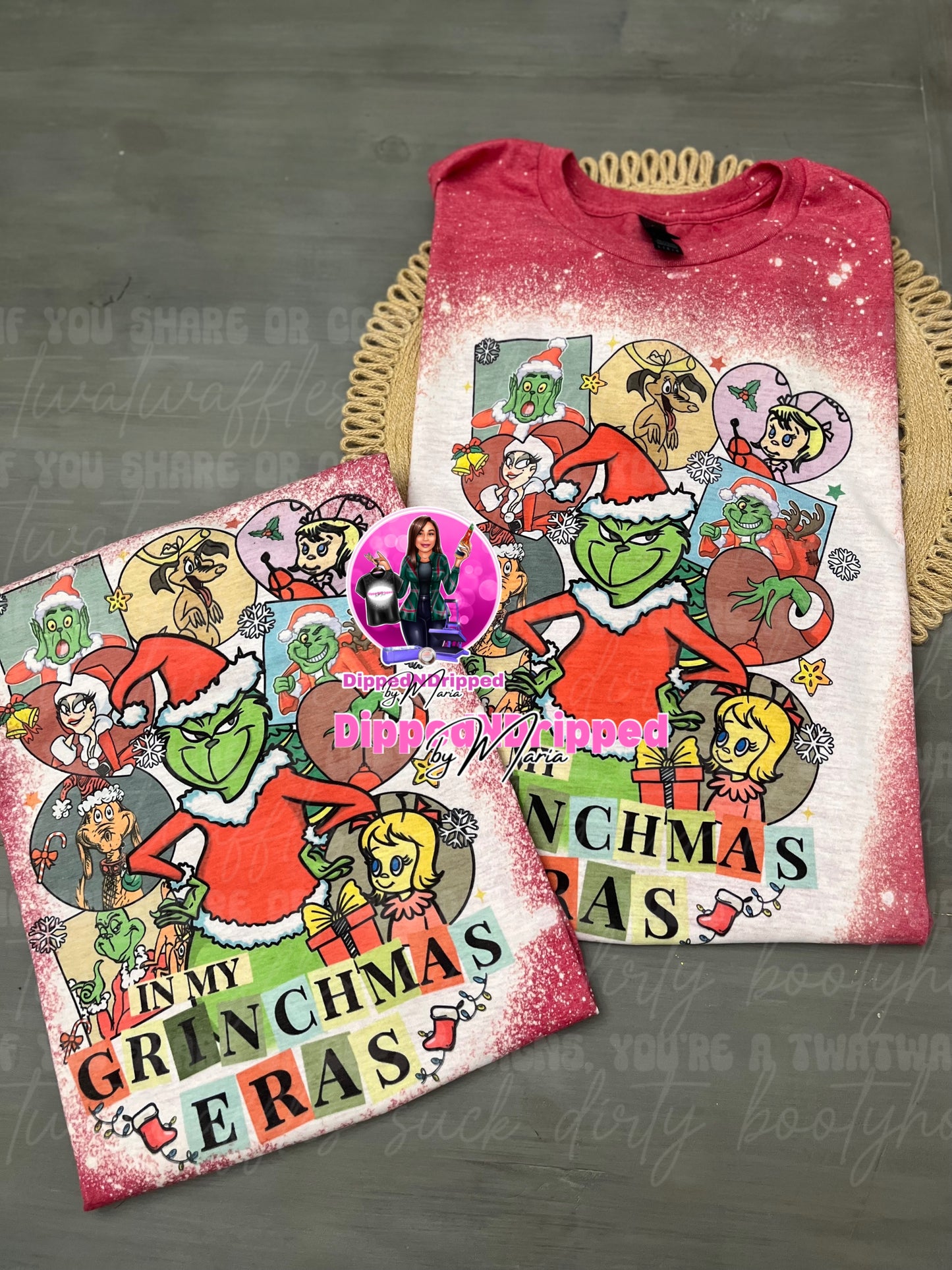 In my grinchmas eras bleached tee