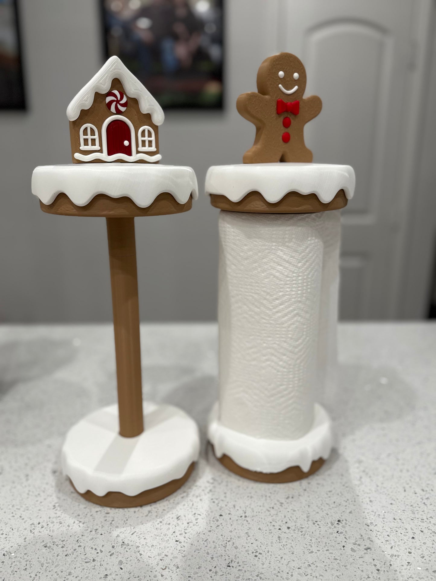 Kitchen paper roll holders