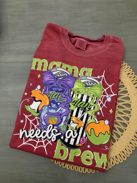 Mama needs a brew teeshirt