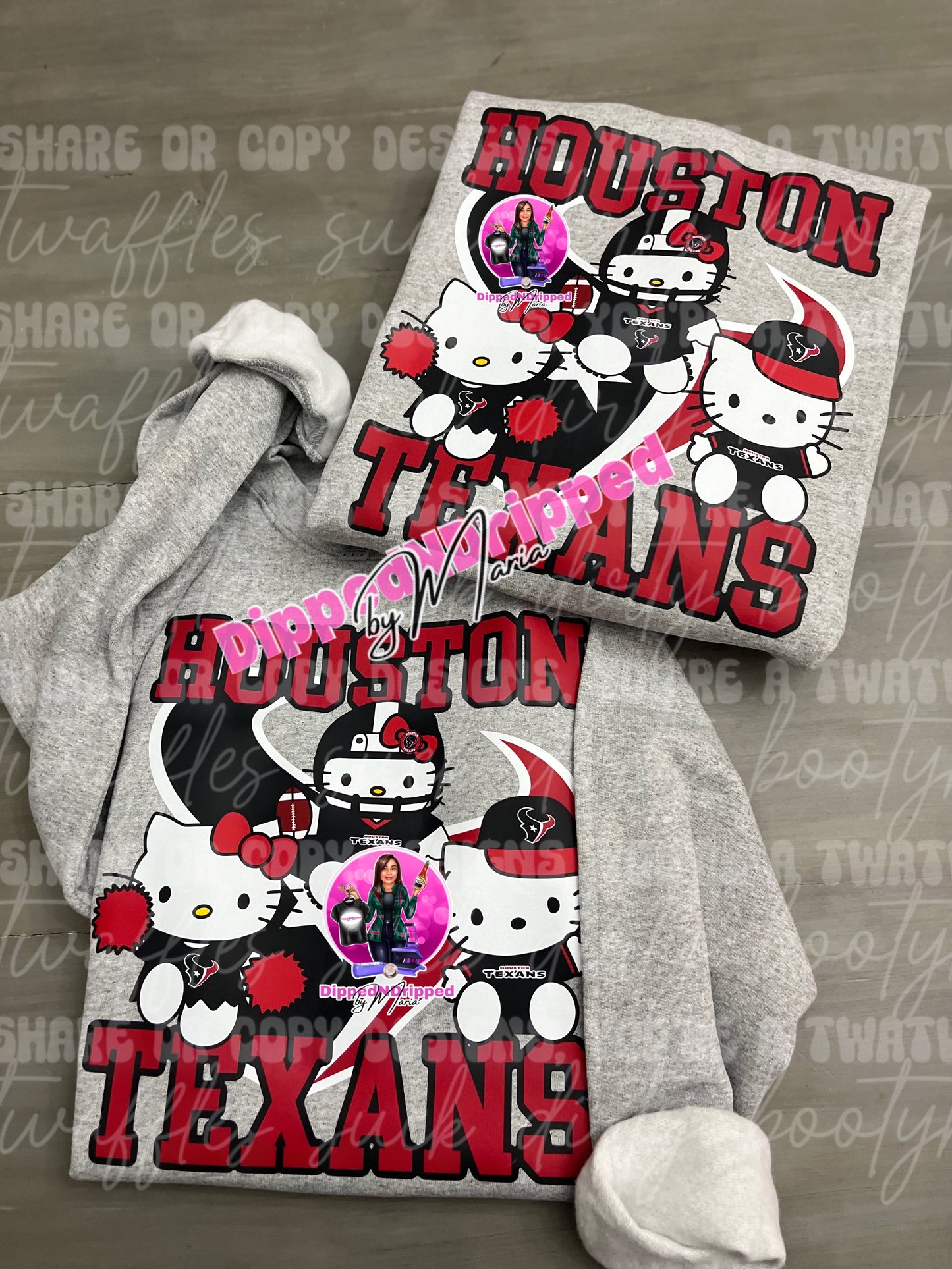Kitty Texans sweatshirt