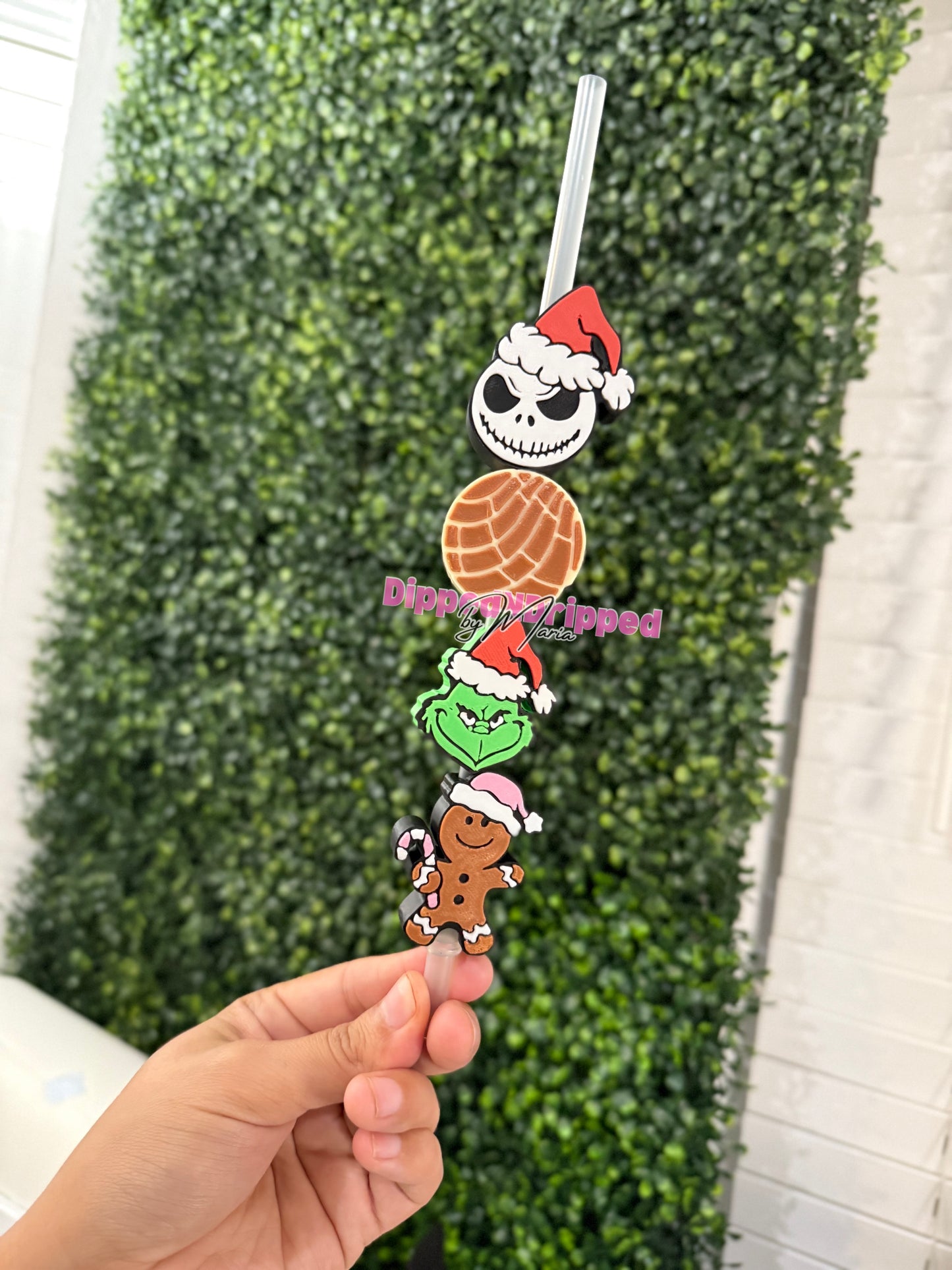 Gingerbread straw topper ONLY