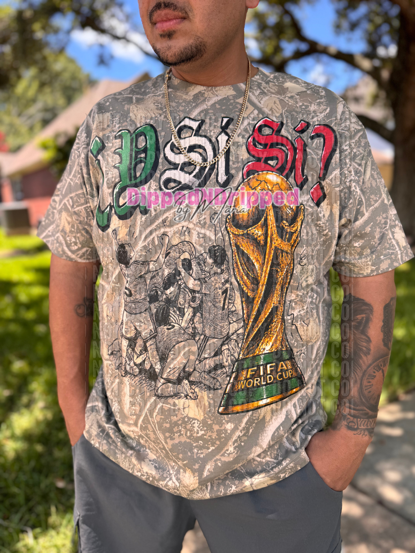 Y si si camo teeshirt