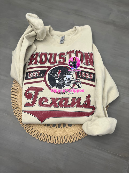 Houston football vintage red sweatshirt boo