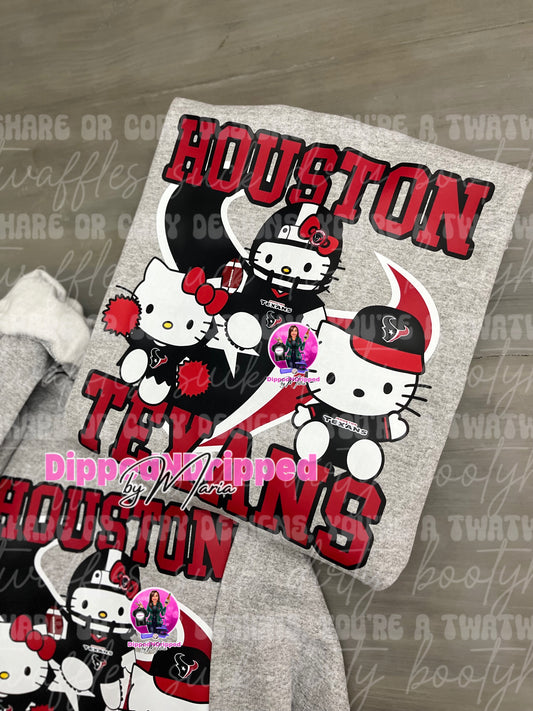 Kitty Texans sweatshirt