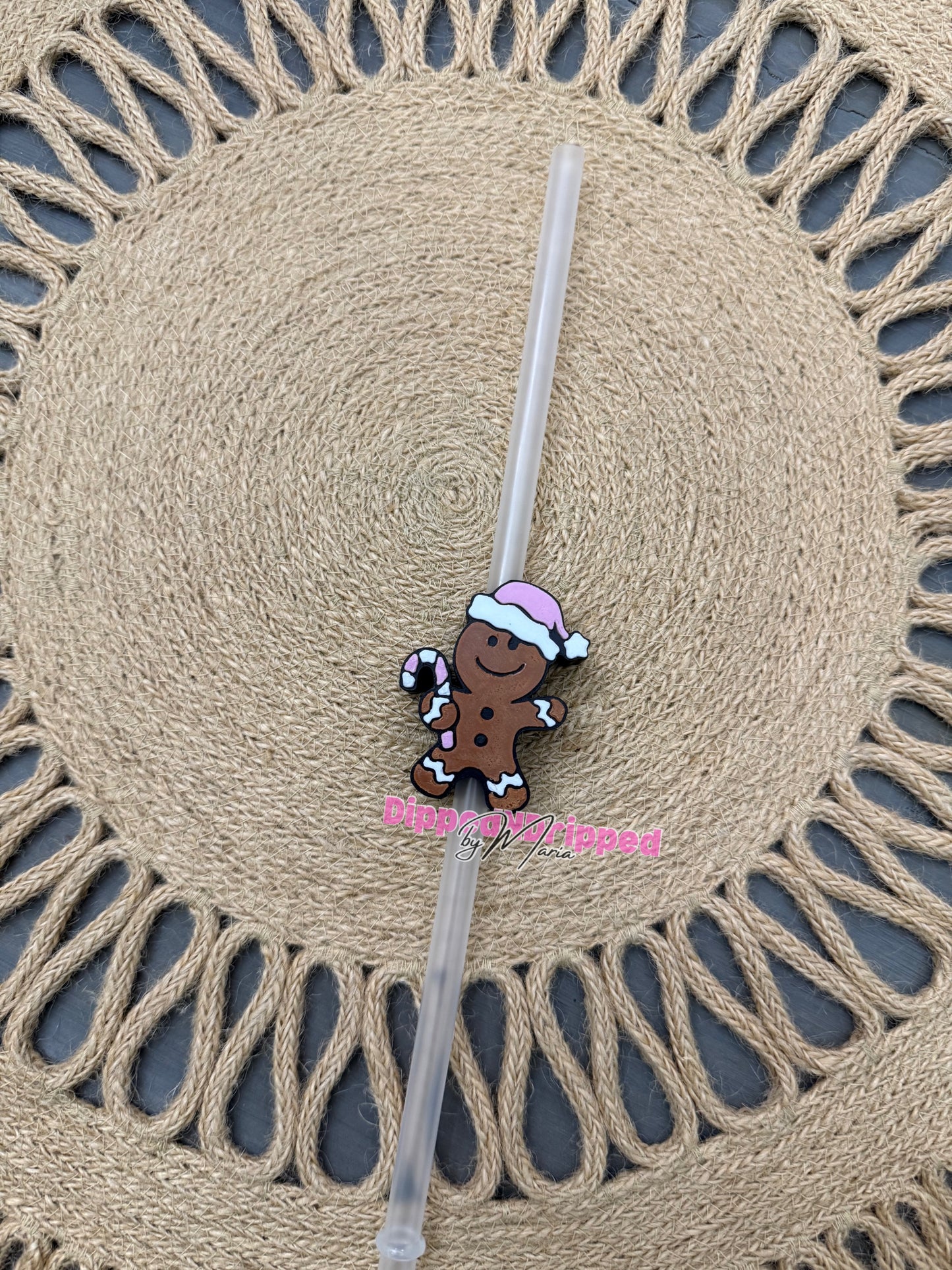 Gingerbread straw topper ONLY