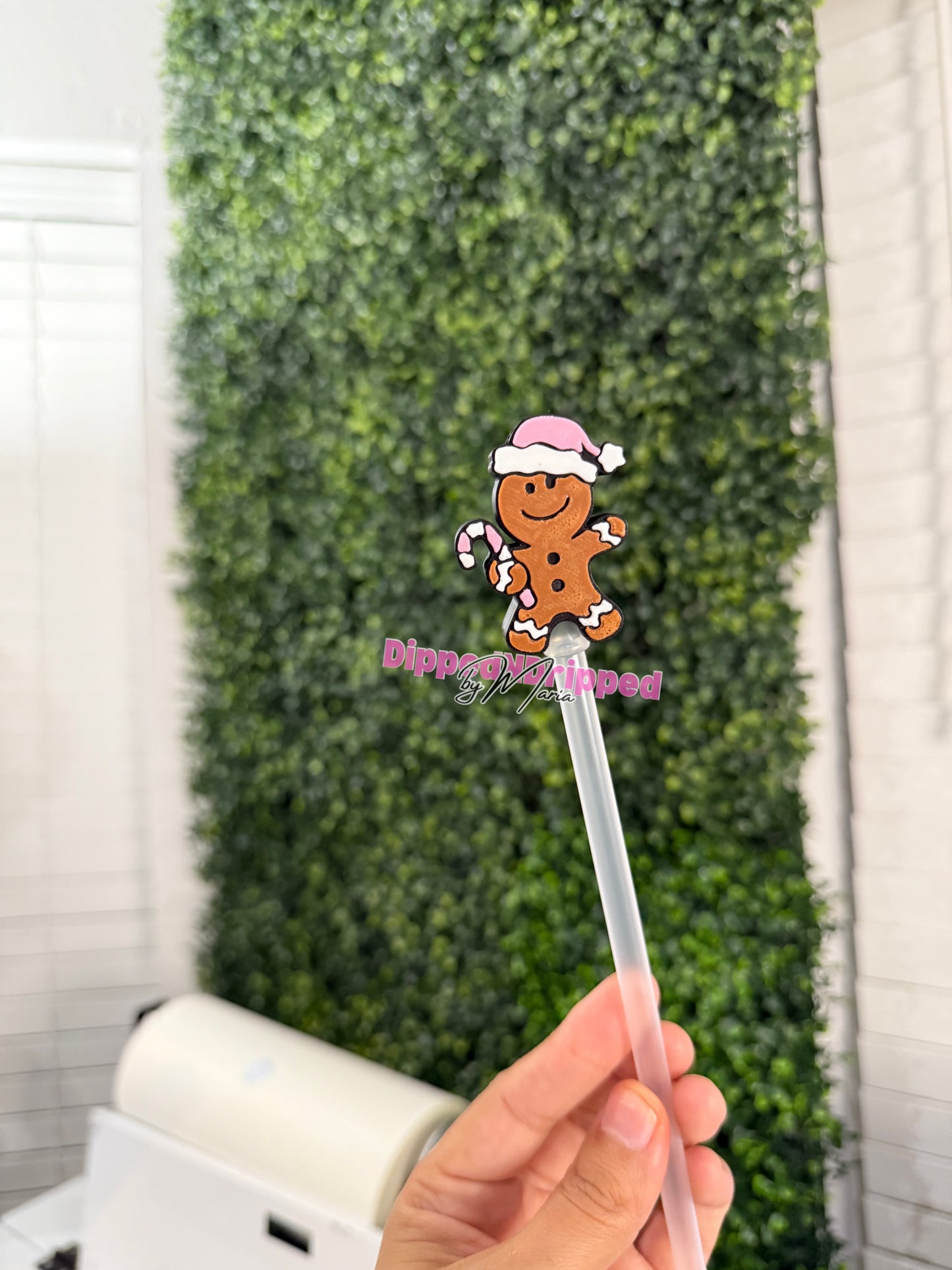 Gingerbread straw topper ONLY