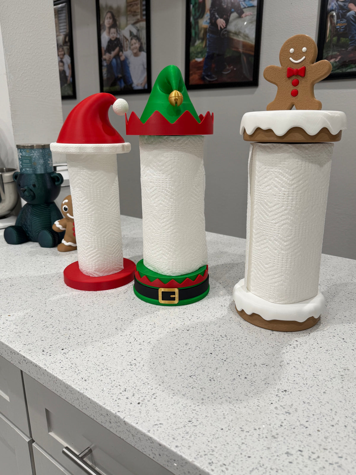 Kitchen paper roll holders