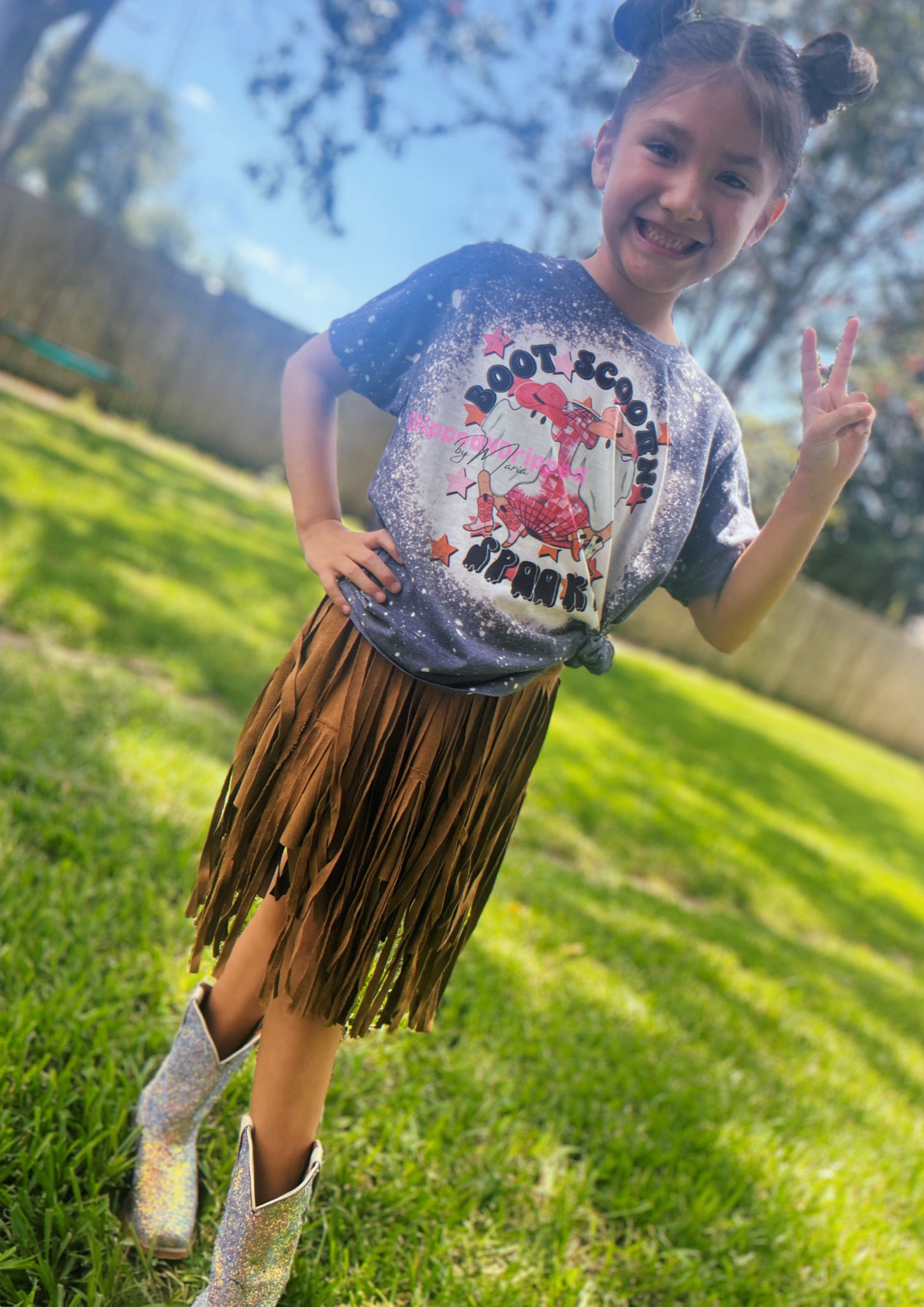 Kids Boot Scootin Spooky Tee