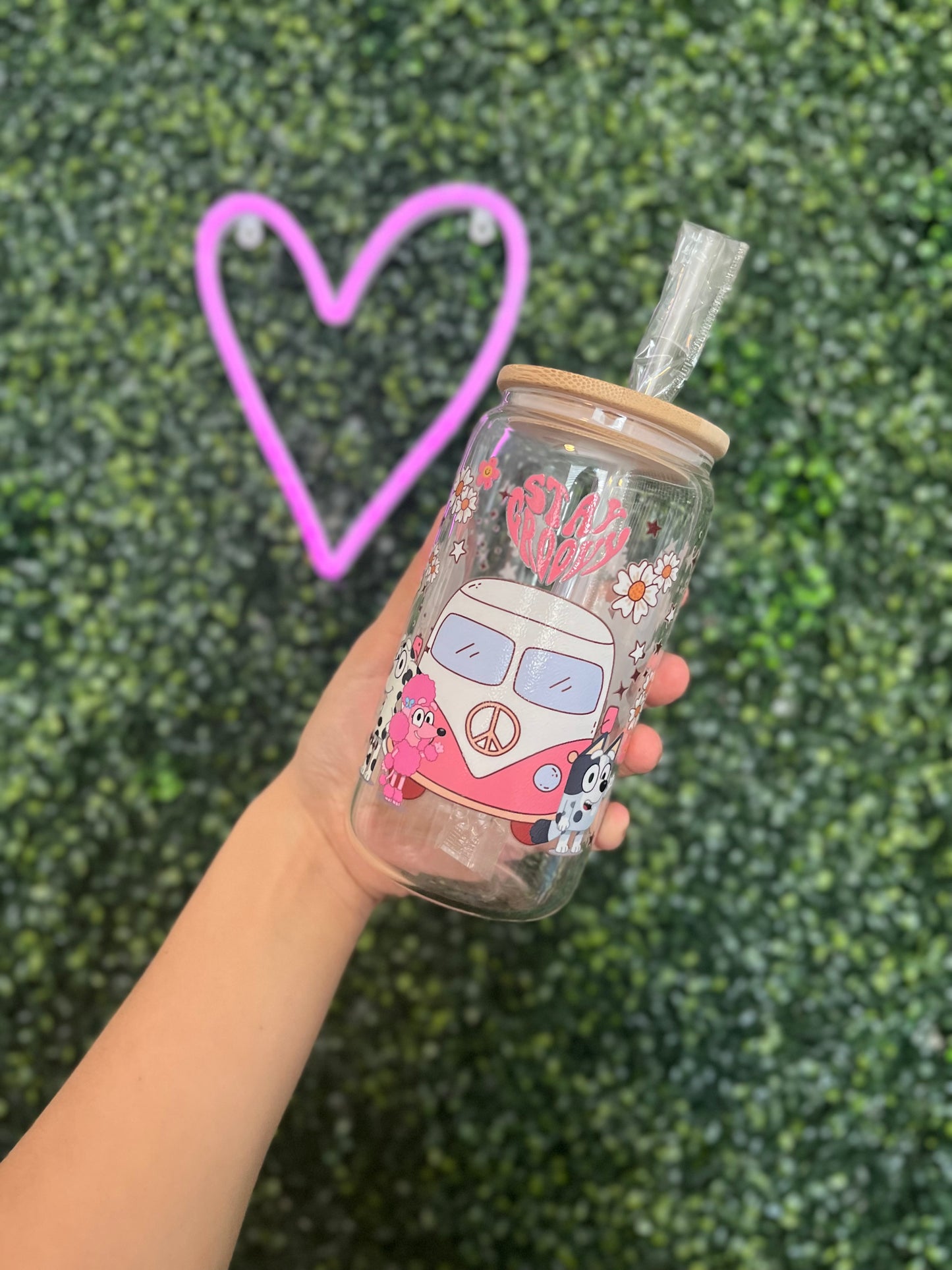 Stay groovy dog cup