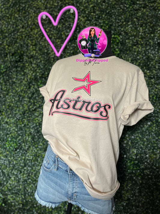 Pink astros tee