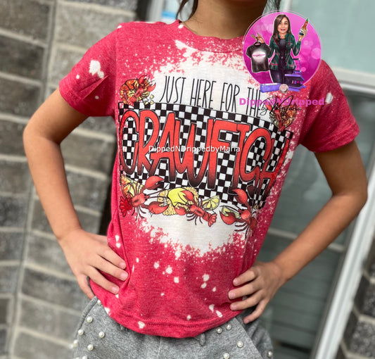 Kids just here crawfish tee